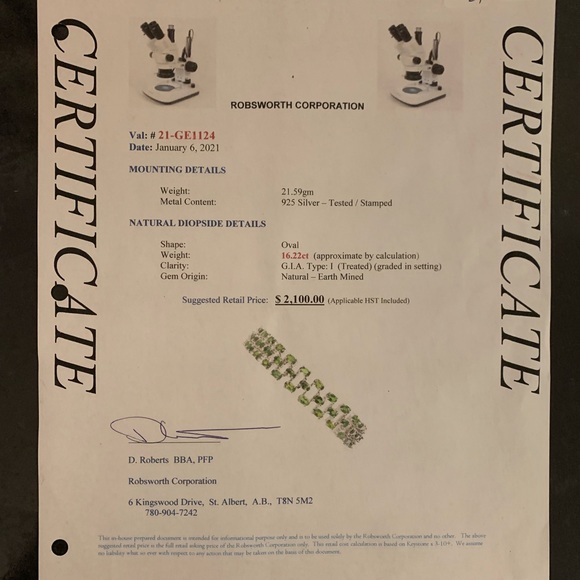 A beautiful silver bracelet with disopside gemstones. - Picture 5 of 5